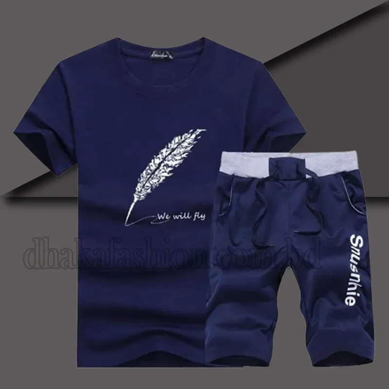Men's navyBlue combo set T-shirt & pant