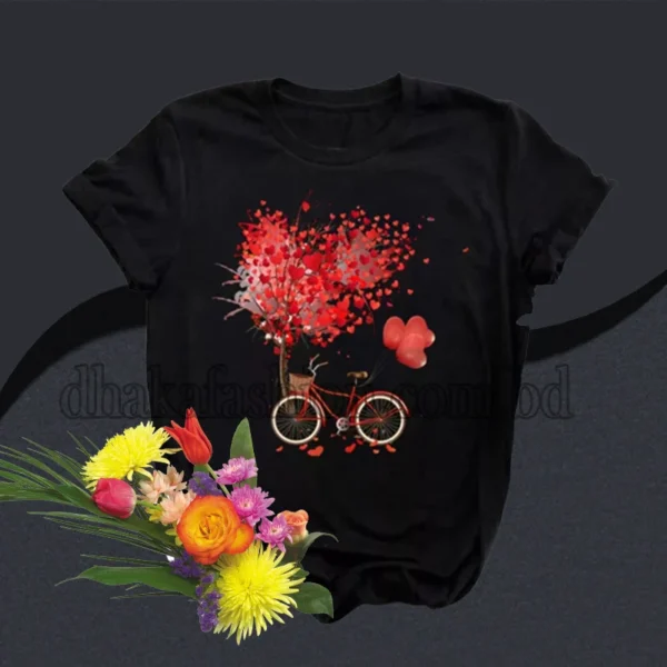 Round neck Tshirt for women black