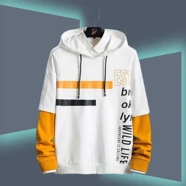 White Cotton premium Hoodie