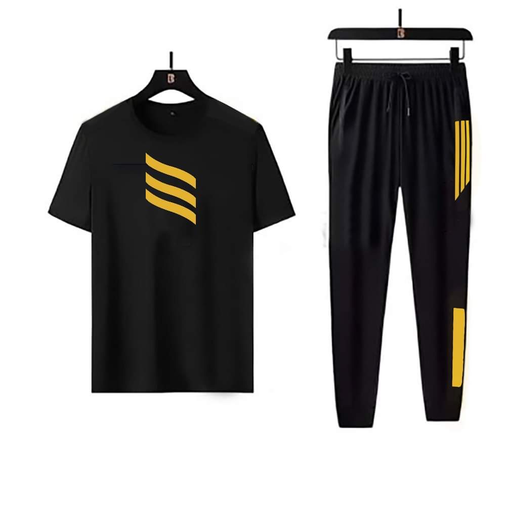 Black Trouser & tshirt combo set
