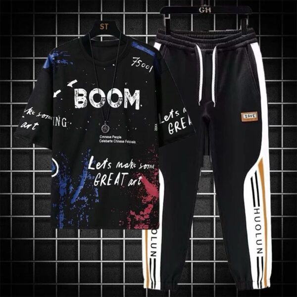 Black Trouser & tshirt combo set