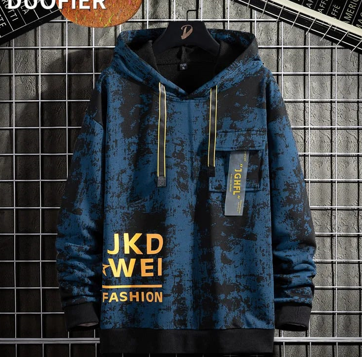 Navy Blue Hoodie with Logo
