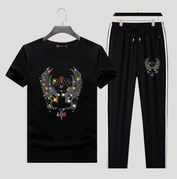 New Black Trouser & tshirt combo set