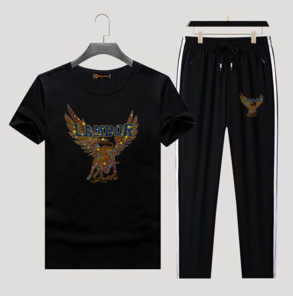 New Black Trouser & tshirt combo set