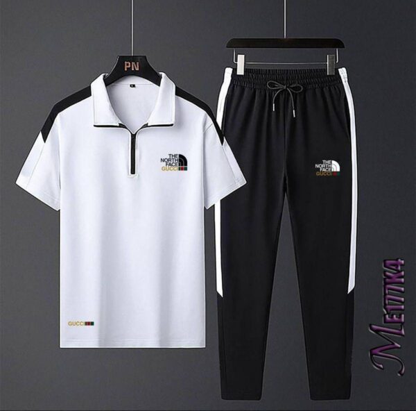 New Mesh Fabrics White Trouser & tshirt combo set