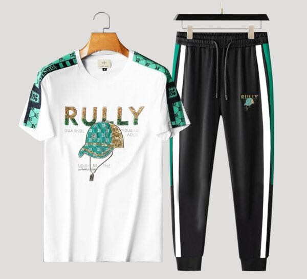 New Mesh Fabrics White Trouser & tshirt combo set